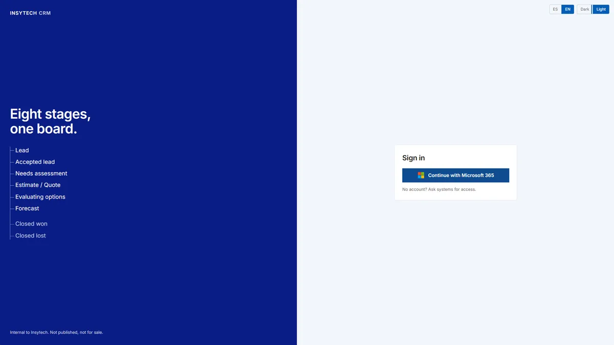 Insytech CRM preview